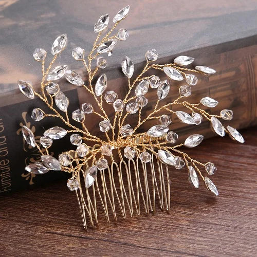 Silver Crystal Bridal Hair Clip Wedding Hair Accessories