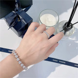 Heart Rings For Women Crystal Zircon Minimalist Open Ring Charming Jewelry