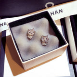 Silver Cat Stud Earrings For Women - Hypoallergenic Bling Jewelry
