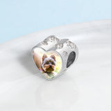 Silver Dog Footprint Beads Charms for Bracelet Necklace