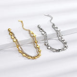 Silver Heart Bracelet Zircon Chain Women's Student