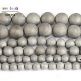 Silver Drusy Clusters Agate Round Beads 15'' 6mm 8mm 10mm