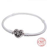 Silver Family Tree Women Bracelets Moments Shining Heart Jewe