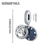 Silver Starry Sky Series Bracelet Necklace Charms DIY Jewelry Pendants