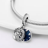 Silver Starry Sky Series Bracelet Necklace Charms DIY Jewelry Pendants