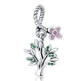 Tree Shape Charms Beads For Women Silver Pendant Bead Diy Jewelry