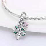 Tree Shape Charms Beads For Women Silver Pendant Bead Diy Jewelry