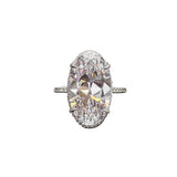 Silver Oval CZ Crystal Wedding Rings for Women