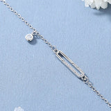 Silver Geometry Zircon Bracelet For Women