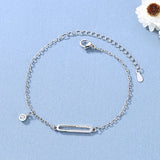 Silver Geometry Zircon Bracelet For Women