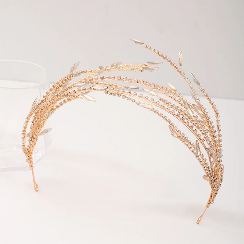 Silver Crystal Rhinestone Hairbands Wedding Hair Accessories For Women