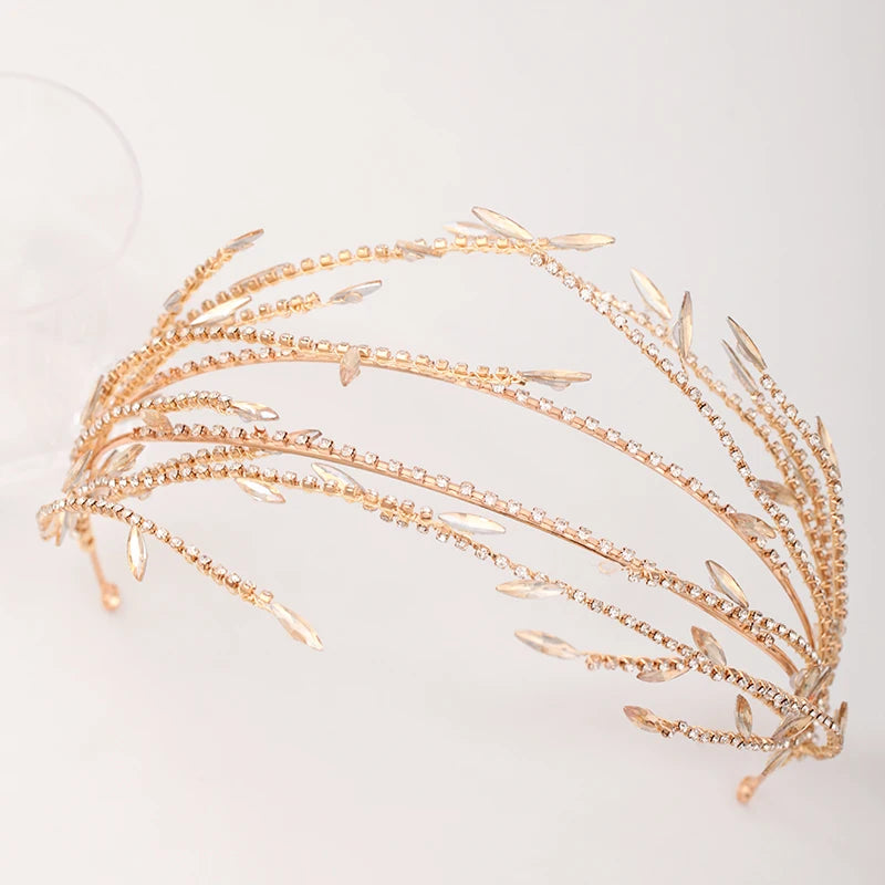 Silver Crystal Rhinestone Hairbands Wedding Hair Accessories For Women