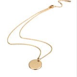 Silver Rose Necklace & Pendant Engravable Charm Pendant Necklace