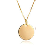 Silver Rose Necklace & Pendant Engravable Charm Pendant Necklace