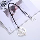 Silver Heart Pendant Necklace Women Choker Suspension