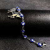 Silver Horse Stainless Steel Evil Eye Bracelet Jewelry Bracciali Donna