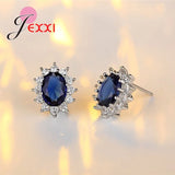 Silver Princess Crystal Zircon Jewelry Set for Women