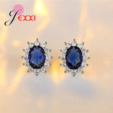 Silver Princess Crystal Zircon Jewelry Set for Women