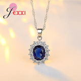 Silver Princess Crystal Zircon Jewelry Set for Women