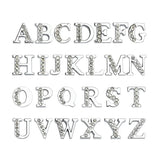 Crystal Paved Initial Letter Slide Charms for 8mm Bracelet Keychain Necklace