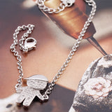 Silver Little boy Fortune Zircon Stone Charm Bracelets DIY Women Jewelry Hot