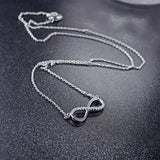 Silver Infinity Pendant Necklace for Women Jewelry Gift