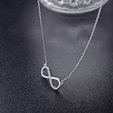 Silver Infinity Pendant Necklace for Women Jewelry Gift