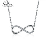 Silver Infinity Pendant Necklace for Women Jewelry Gift