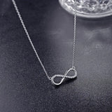 Silver Infinity Pendant Necklace for Women Jewelry Gift