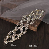 Silver Crystal Headband Tiara For Women Bride Wedding Hair Accessories