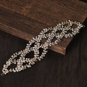 Silver Crystal Headband Tiara For Women Bride Wedding Hair Accessories