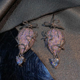 Silver CZ Balloon Shape Earrings Party Jewelry