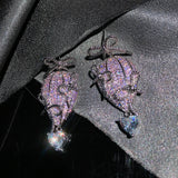Silver CZ Balloon Shape Earrings Party Jewelry