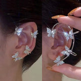 Zircon Butterfly Ear Cuff Clip Earring