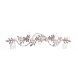 Silver Metal Flower Leaf Tiara Crown for Bride Wedding