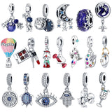 Silver Milky Way Starry Sky Charm Bead Fit Bracelet Necklace