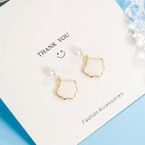 Silver Mother-of-pearl Stud Earrings Lovely Cloud Earring French Retro Jewelry