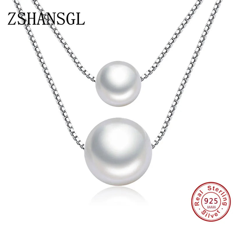 Double Layer Freshwater Pearl Choker Necklace for Women