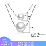Double Layer Chain Pearl Choker Necklace for Women