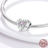 Silver Dumbbell Heart Necklace Charm Pendant for DIY Jewelry