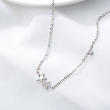 Star Choker Necklace Cubic Zirconia Fine Jewelry Bijoux
