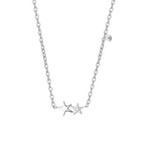 Star Choker Necklace Cubic Zirconia Fine Jewelry Bijoux