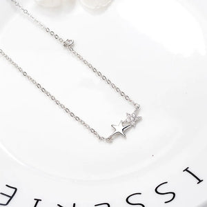 Star Choker Necklace Cubic Zirconia Fine Jewelry Bijoux