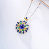 Dazzling Square Zircon Stone Pendant Necklace Charms Jewelry Gift
