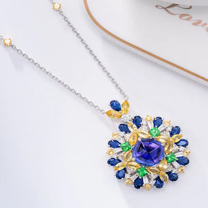 Dazzling Square Zircon Stone Pendant Necklace Charms Jewelry Gift