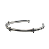 Silver Open Bracelet Bangle Cuff Stainless Steel Jewelry