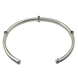 Silver Open Bracelet Bangle Cuff Stainless Steel Jewelry