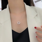Eiffel Tower Pendant Necklace Zircon Sweater Short Chain Jewelry