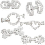 Silver Pearl Bracelet Single Buckle Clasp Women Wedding DIY