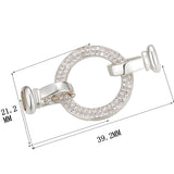 Silver Pearl Bracelet Single Buckle Clasp Women Wedding DIY